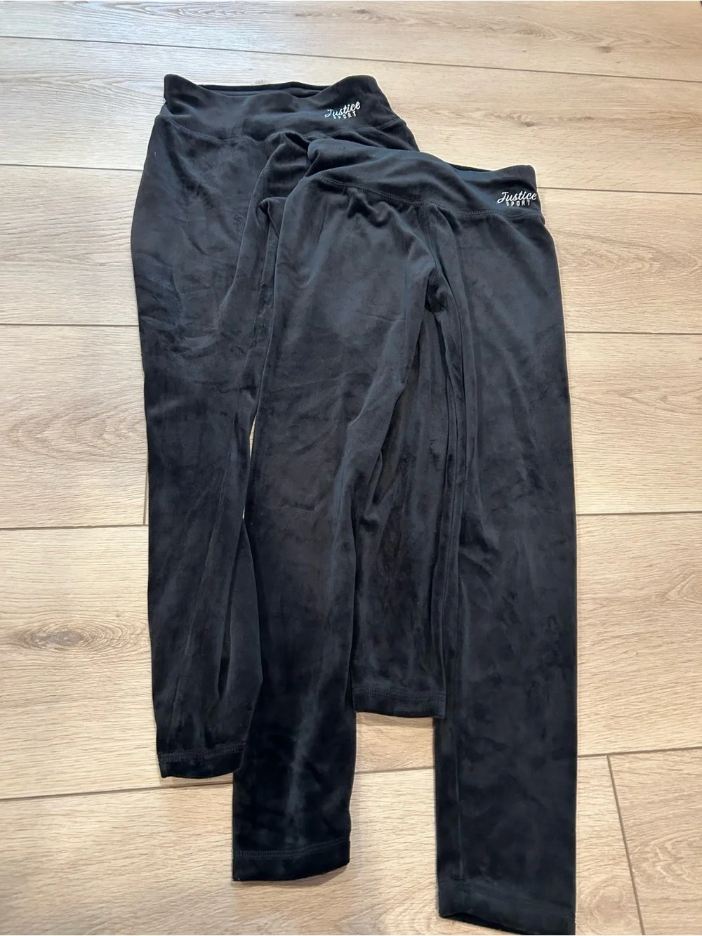 Justice Black Velvet Leggings - 2 Pack